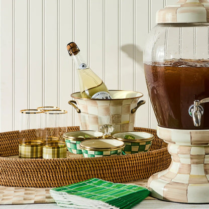 Mocha Check Wine Cooler