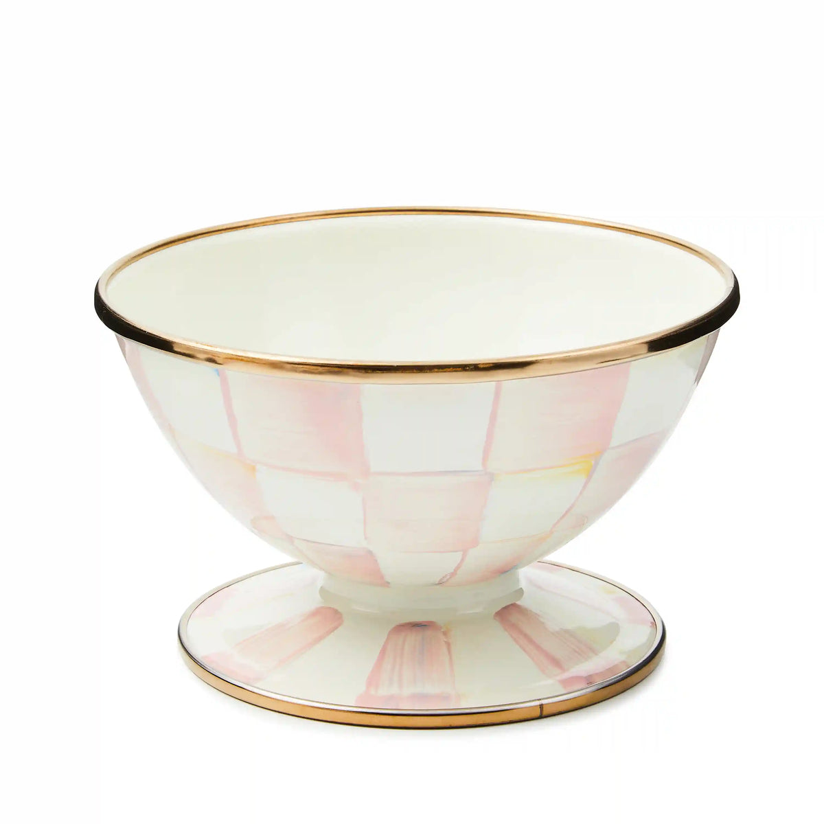 Violet Check Ice Cream Dish