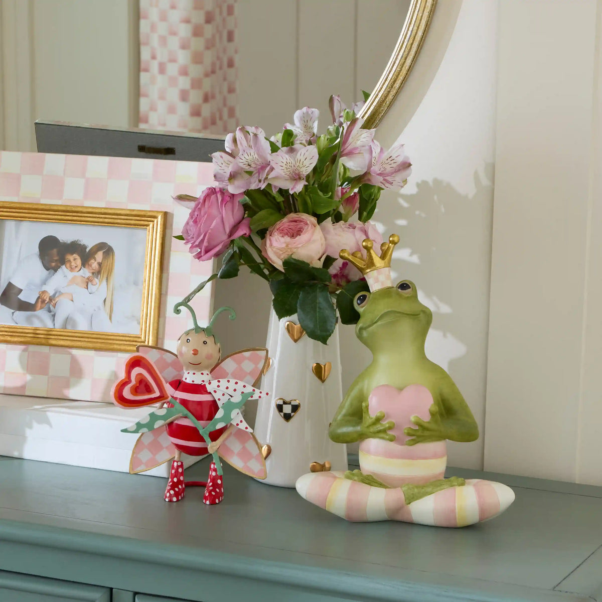 Courtly Check Tall Heart Vase