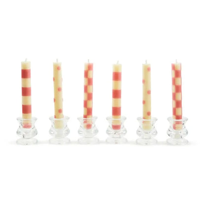 Pink Mini Dinner Candles, Set of 6
