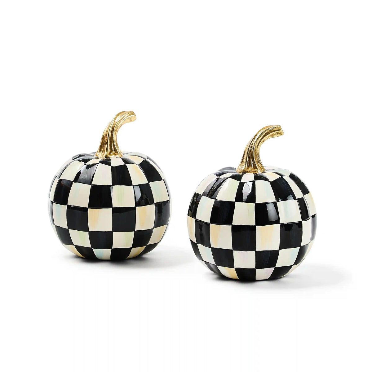 Classic Rosy Check Mini Pumpkin Set of 2