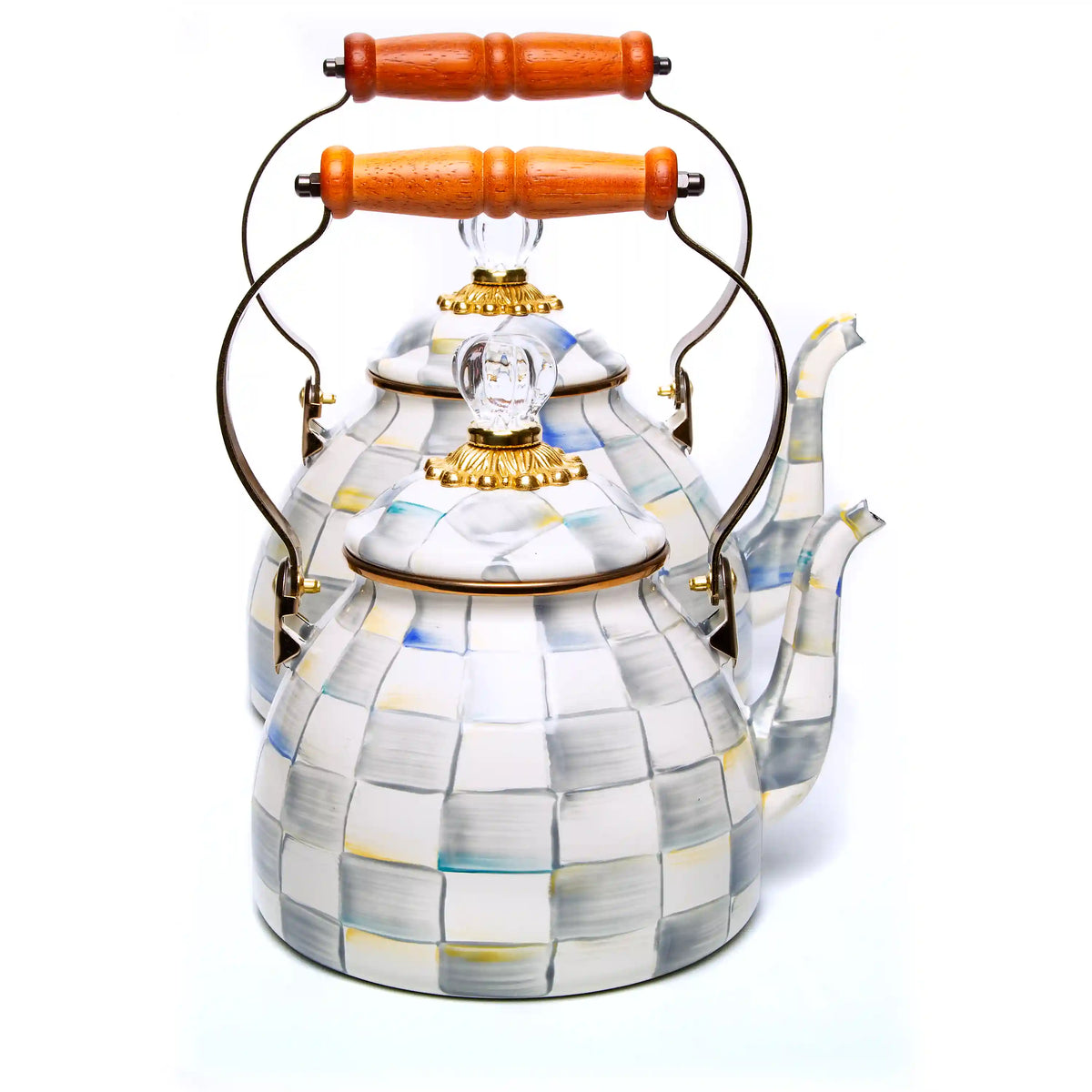 Emerald Check 2 Quart Tea Kettle