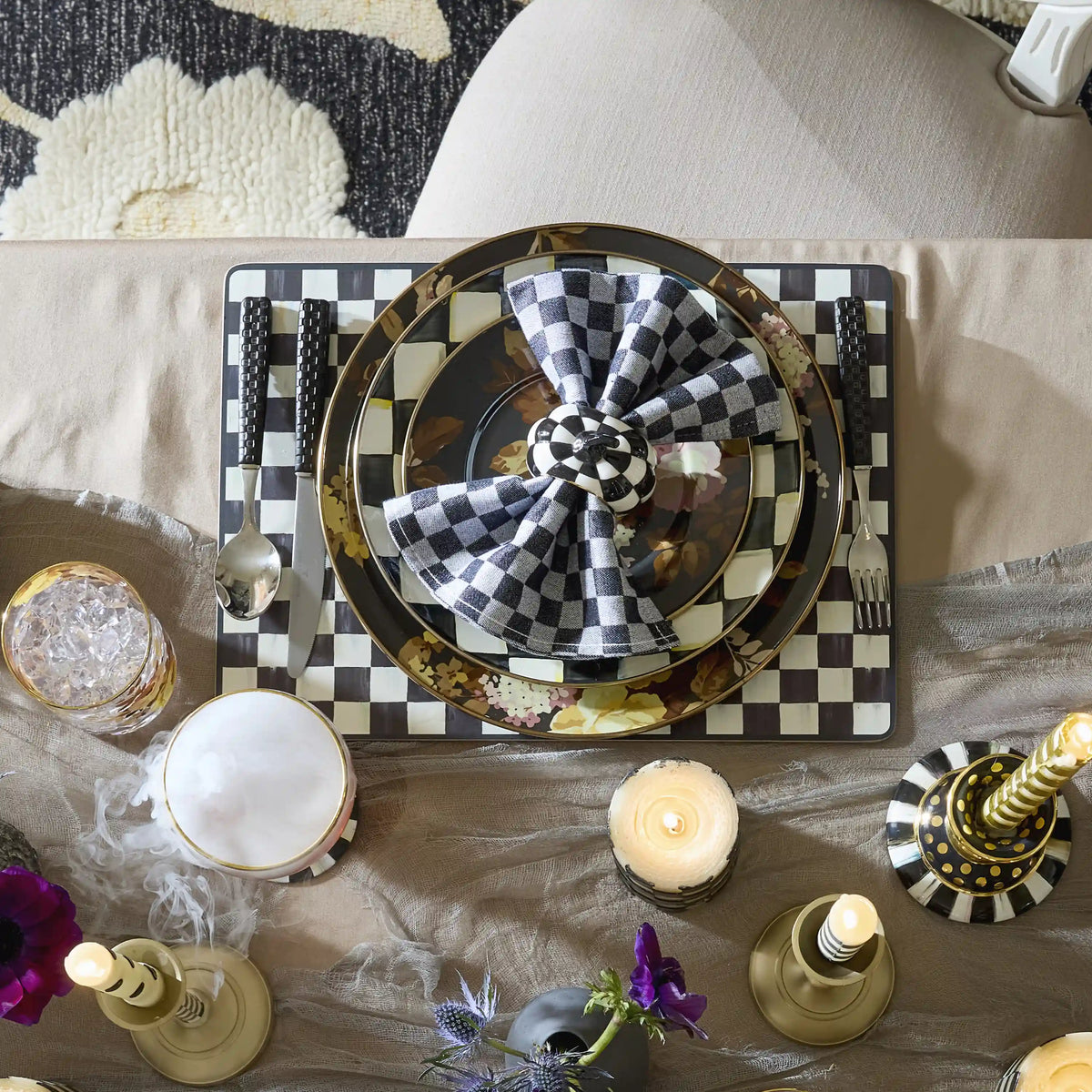 Tartan Violet Cork Back Placemats, Set of 4