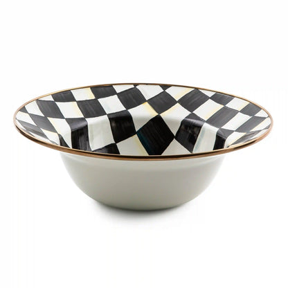 Mocha Check Serving Bowl