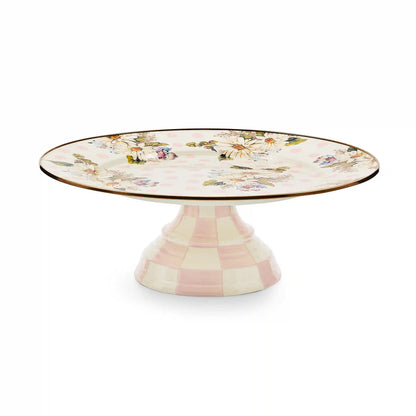 White Flower Market Mini Pedestal Platter