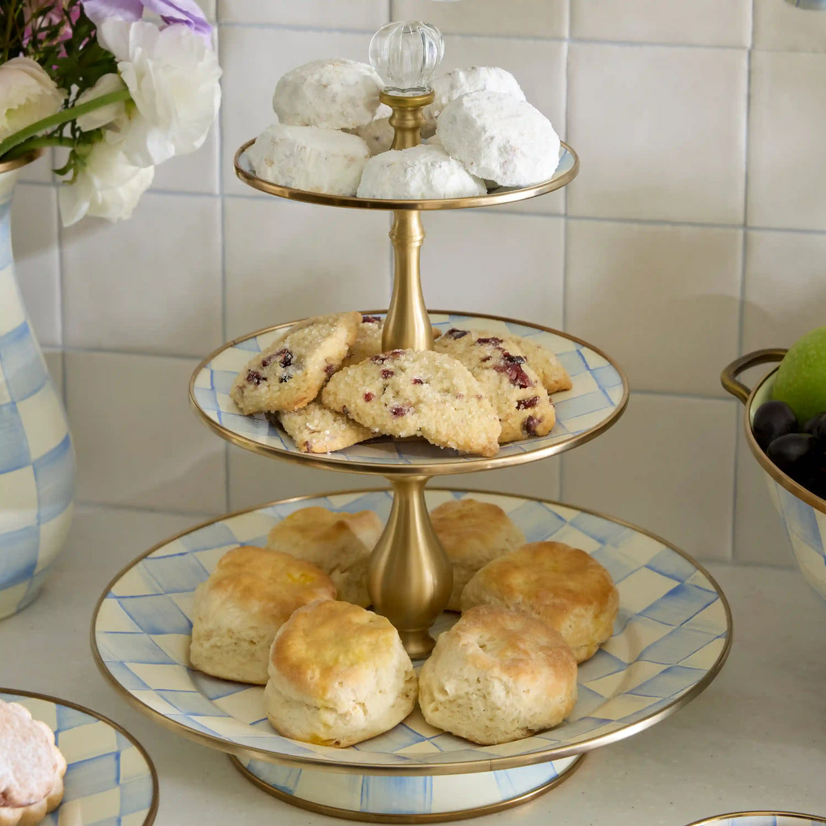 Courtly Check Two Tier Sweet Stand