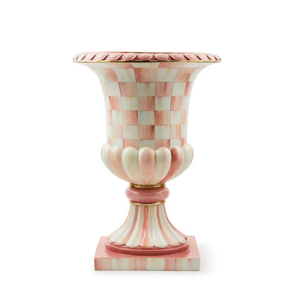 Courtly Check Pedestal Tabletop Urn
