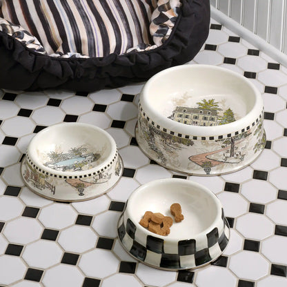 Rosy Check Large Pet Dish