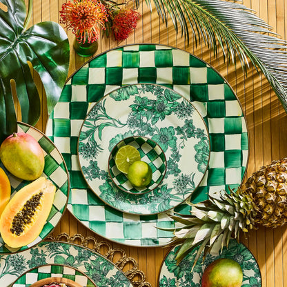 Violet Check Serving Platter