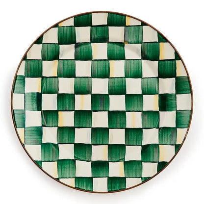 Emerald Check Charger/Plate