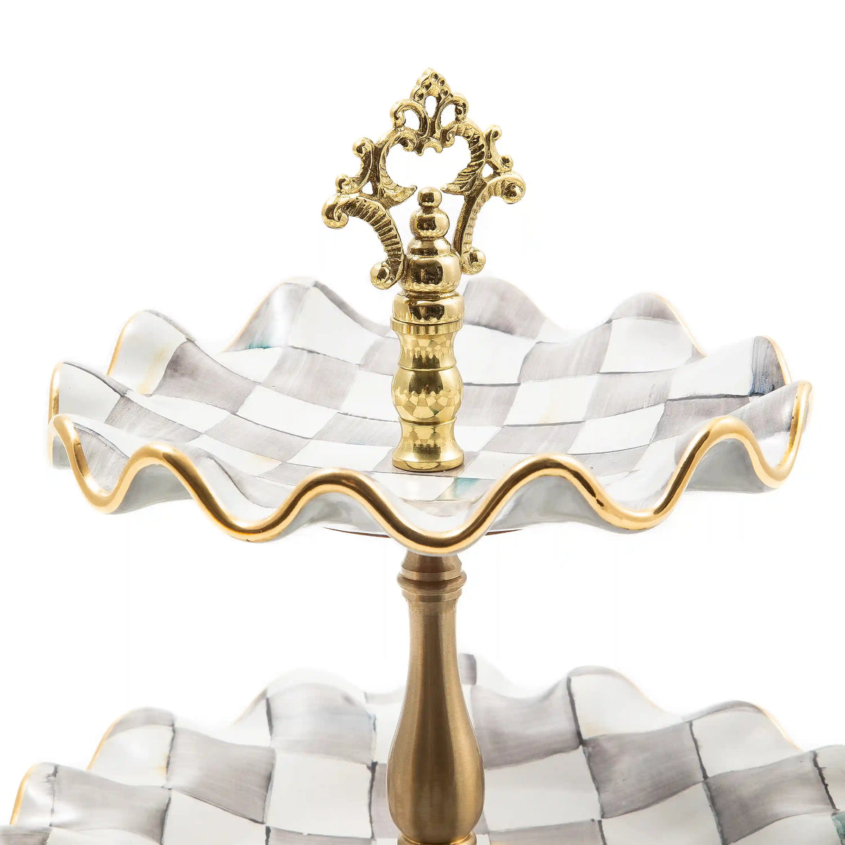 Rosy Check Ceramic Three Tier Sweet Stand