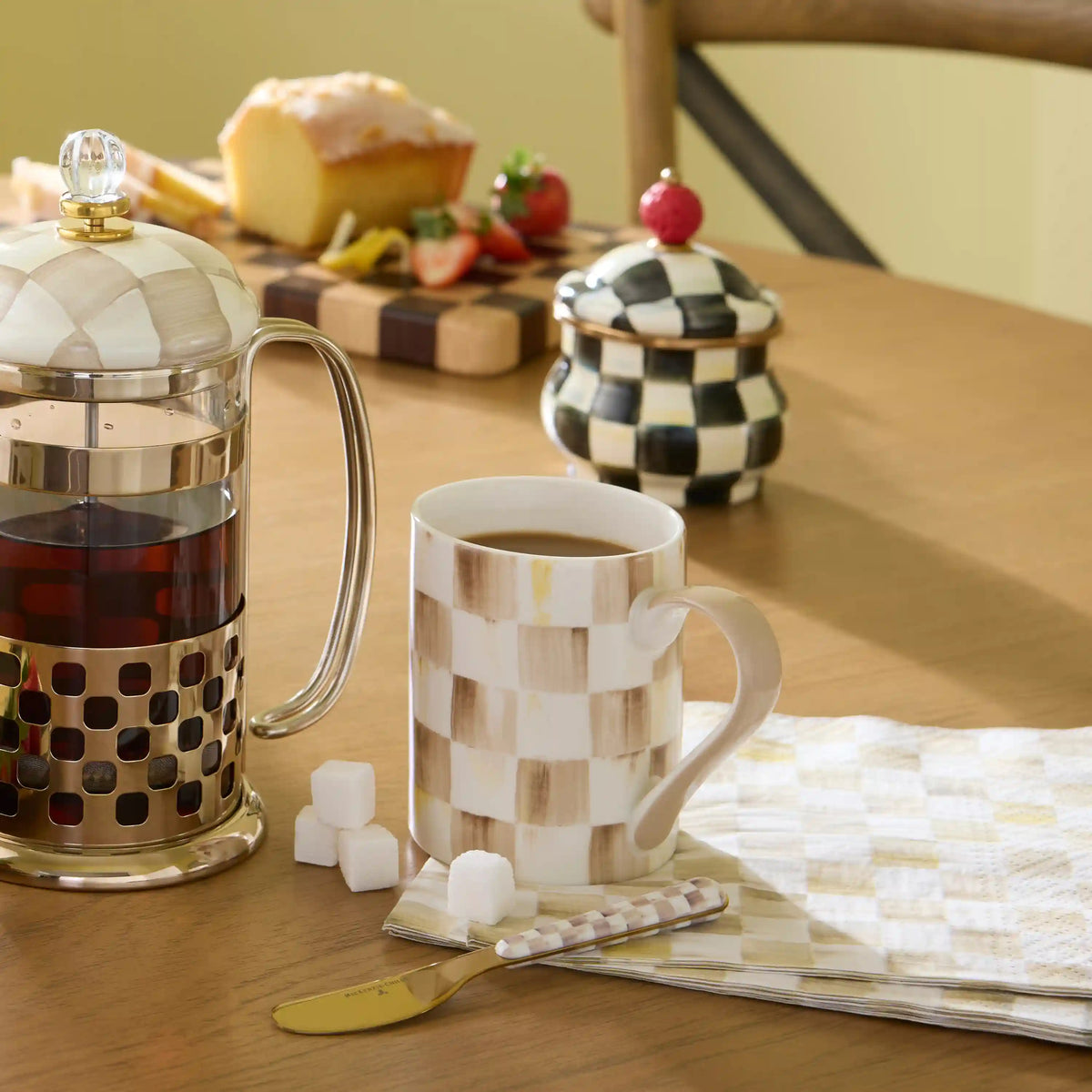 Sterling Check Porcelain Mug