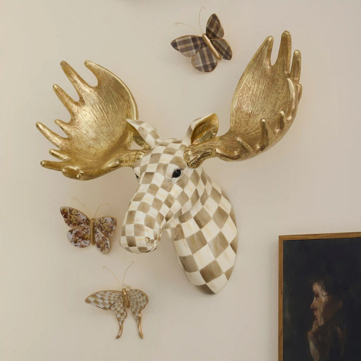 Courtly Check & Stripe Butterfly Trio