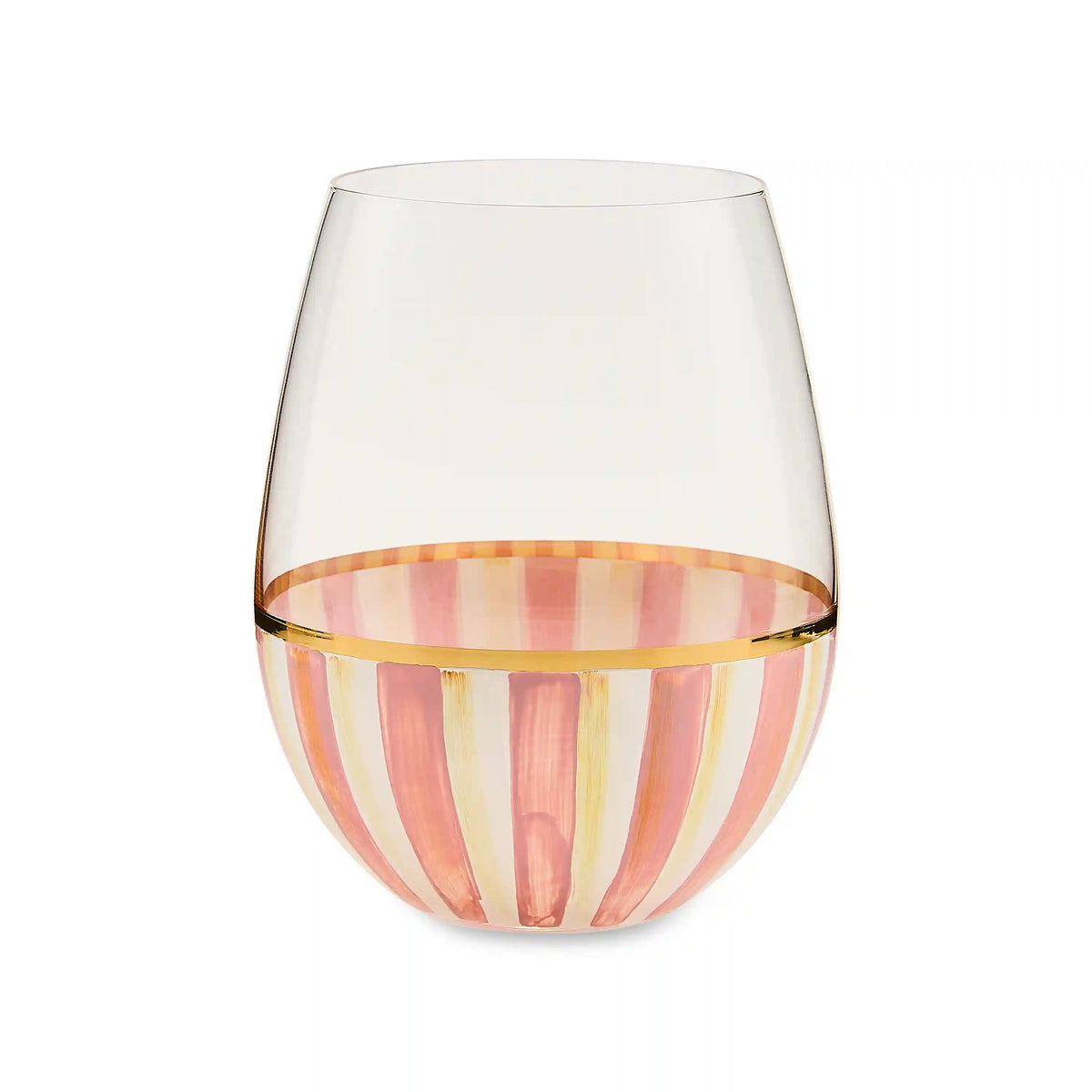 Sterling Stripe Stemless Wine Glass