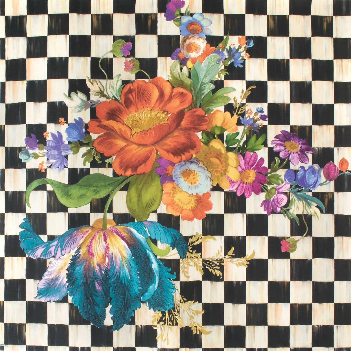 Rosy Check Peel & Stick Wallpaper