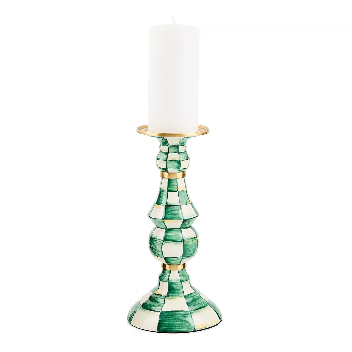 Sky Check Large Pillar Candlestick