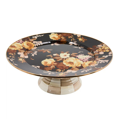Wild Rose White Small Pedestal Platter