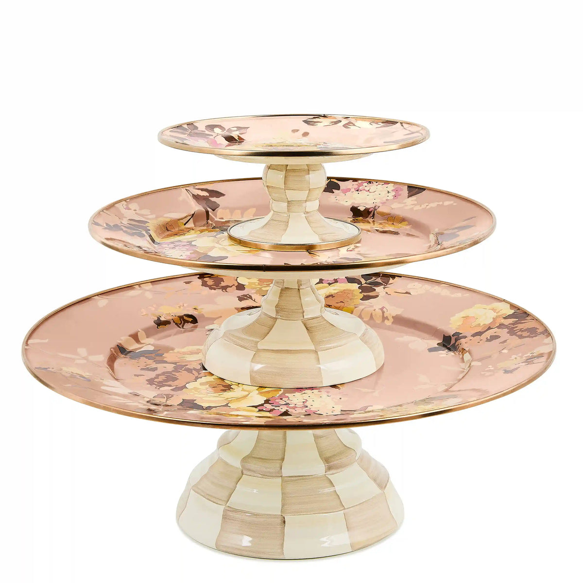 White Flower Market Mini Pedestal Platter