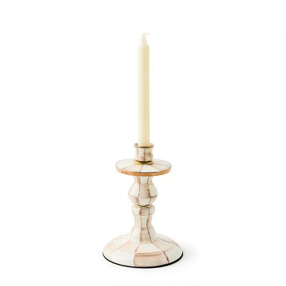 Violet Check Medium Candlestick