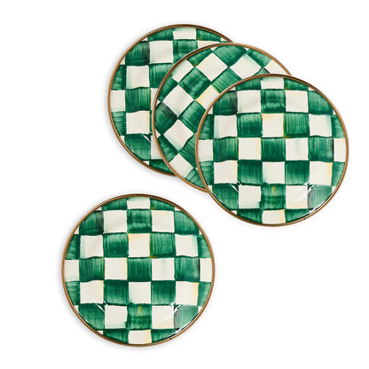 Courtly Check Appetizer Plates, Set of 4