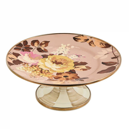 Wildflowers Pink Mini Pedestal Platter