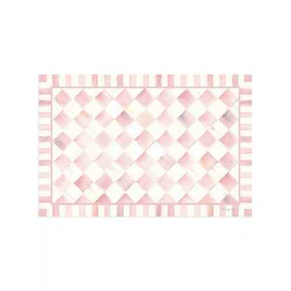 Rosy Check 2'6" x 8' Runner Floor Mat