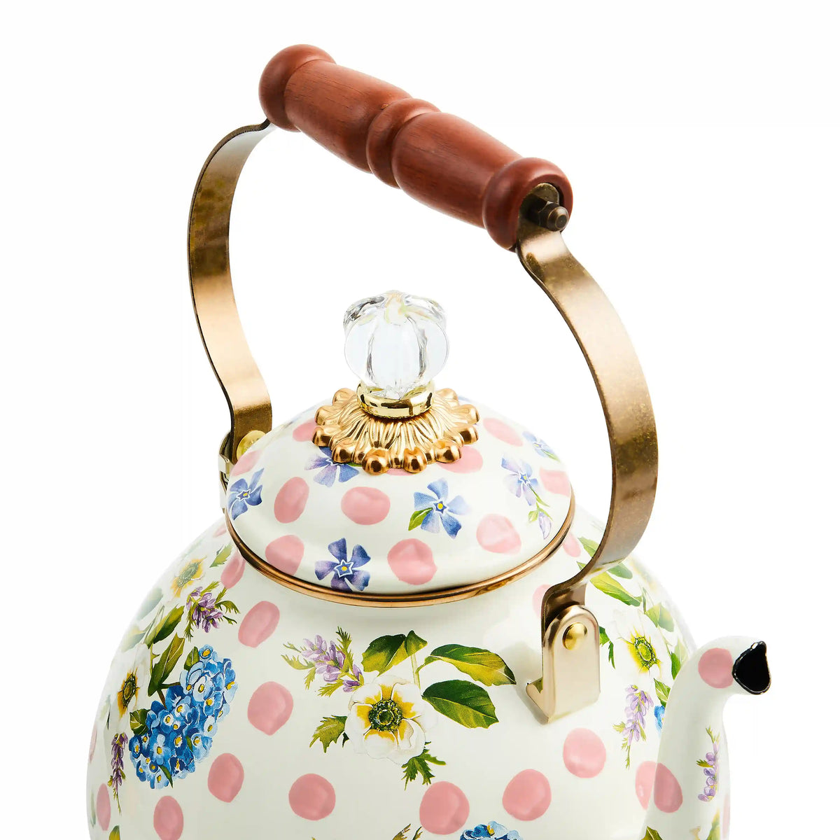 White Flower Market 2 Quart Tea Kettle
