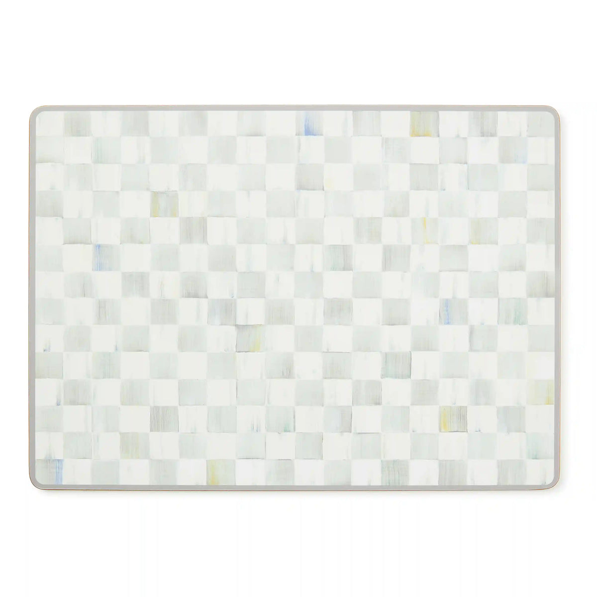 Violet Check Cork Back Placemats, Set of 4