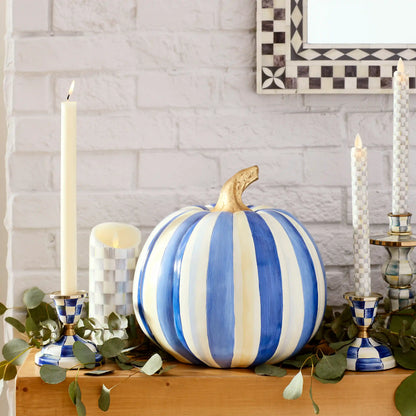 Sterling Check Flicker 9" Pillar Candle