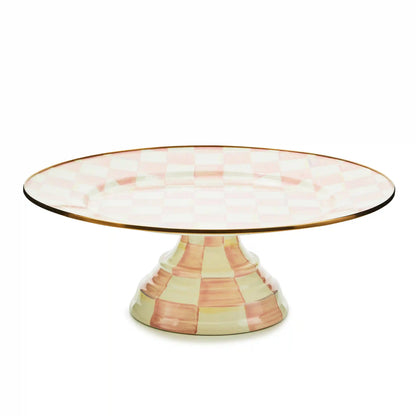 Emerald Check Small Pedestal Platter