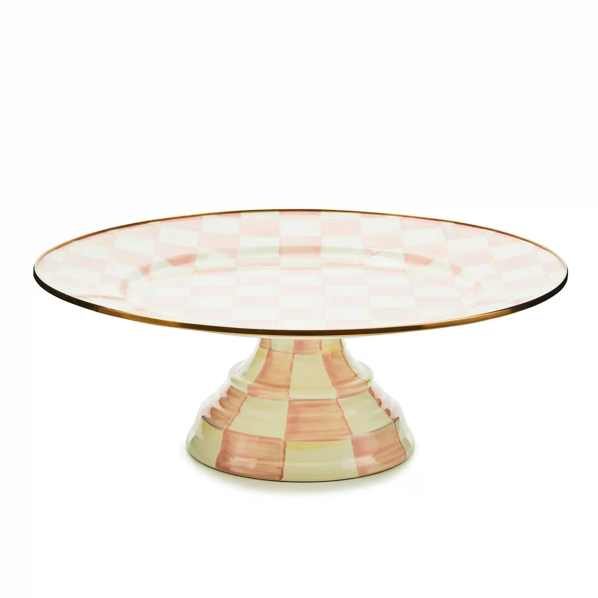 Violet Check Mini Pedestal Platter