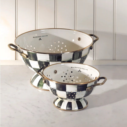 Violet Check Large Colander