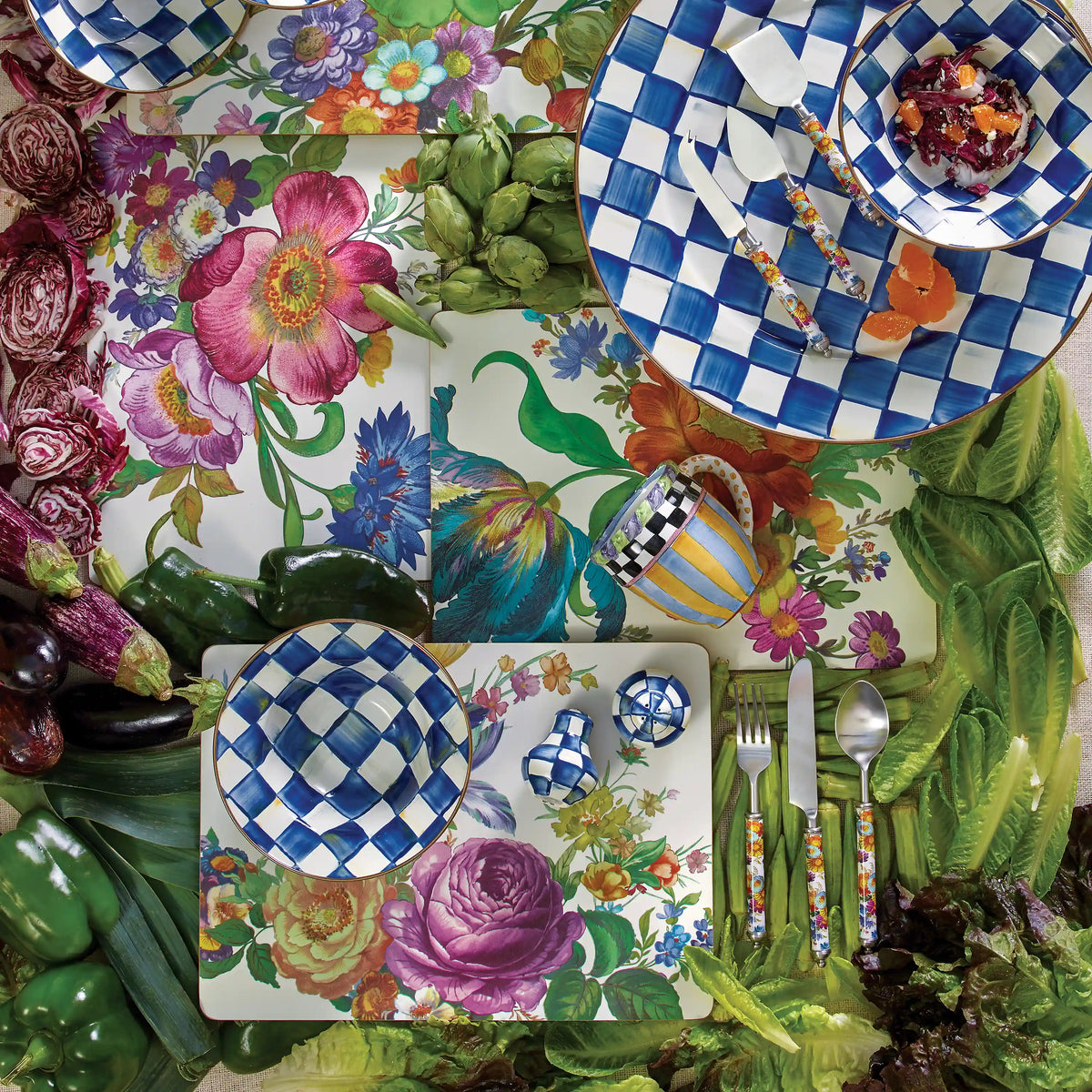 Royal Check Cork Back Placemats, Set of 4