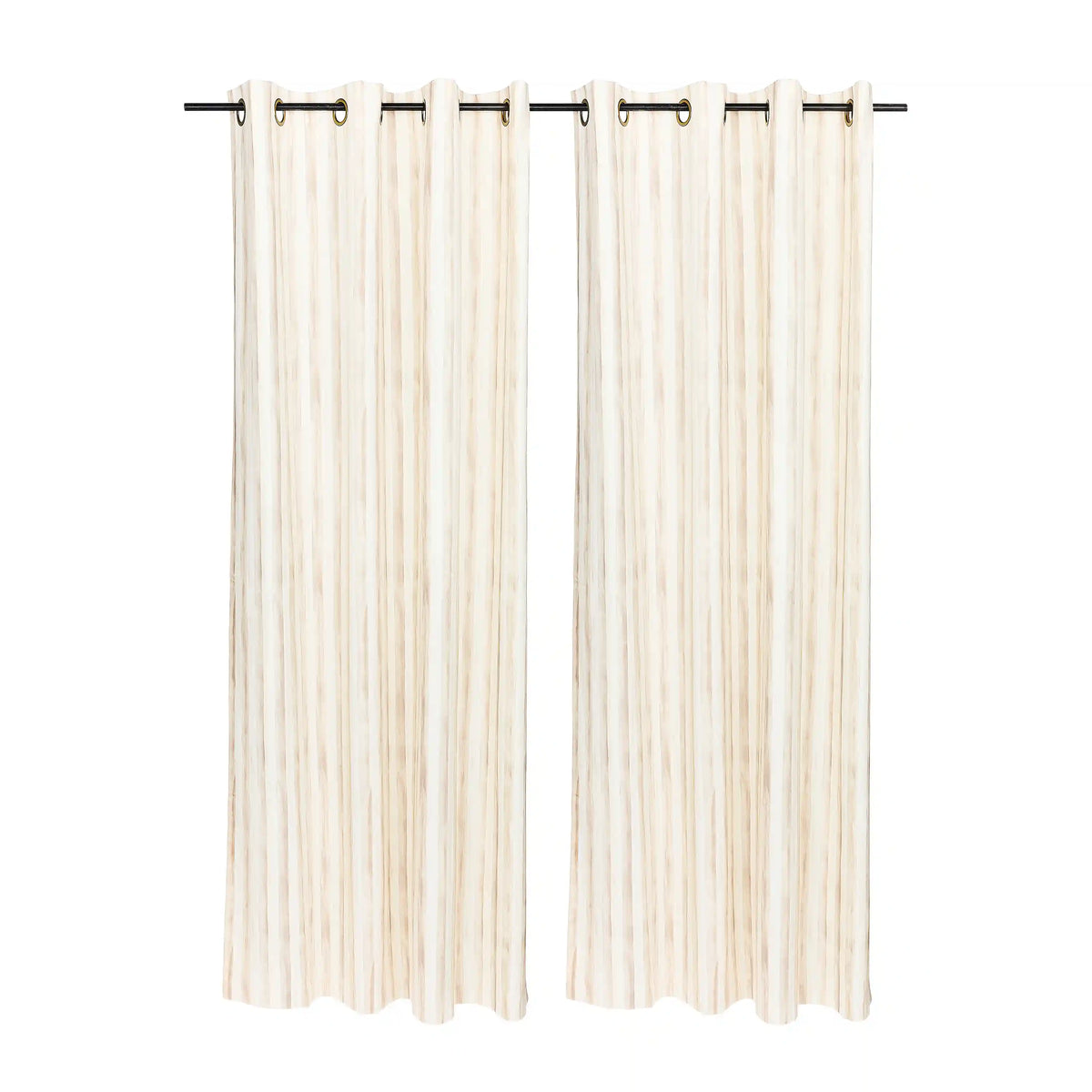 Mocha Check 84" Grommet Curtain Panel