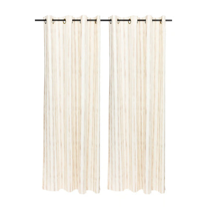 Mocha Check 84" Grommet Curtain Panel