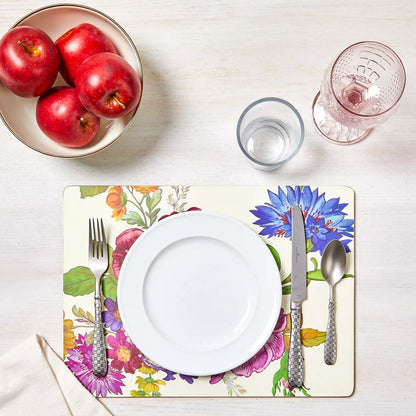 Sterling Check Cork Back Placemats, Set of 4