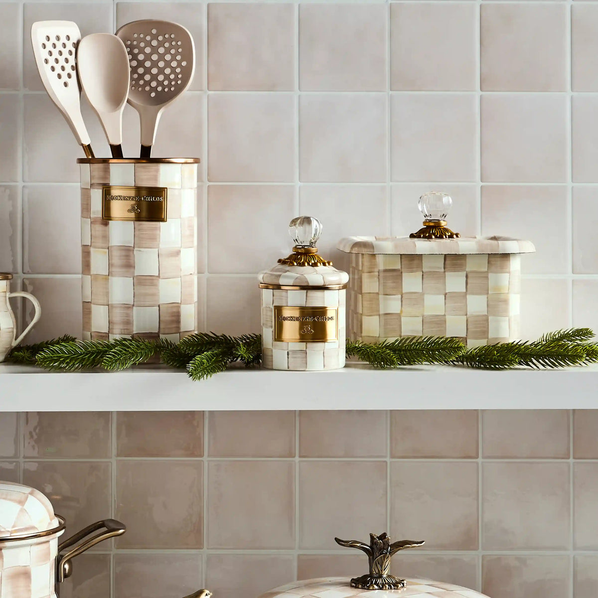 Courtly Check Recipe Box
