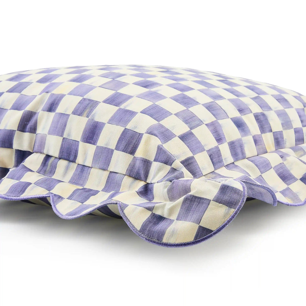 Rosy Check Reversible Scalloped Lumbar Throw Pillow