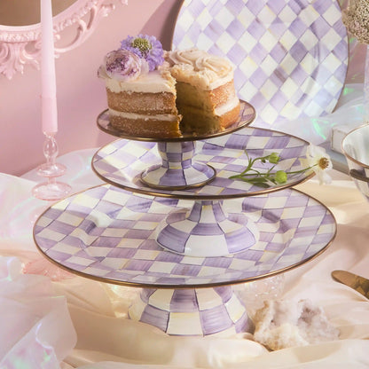 Rosy Check Mini Pedestal Platter