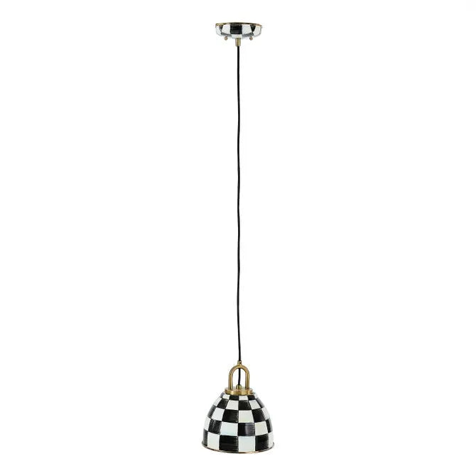 Courtly Check 8" Dome Pendant Lamp