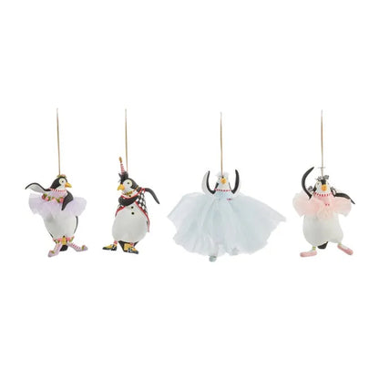 Patience Brewster Penguins En Pointe Ornaments, Set of 4