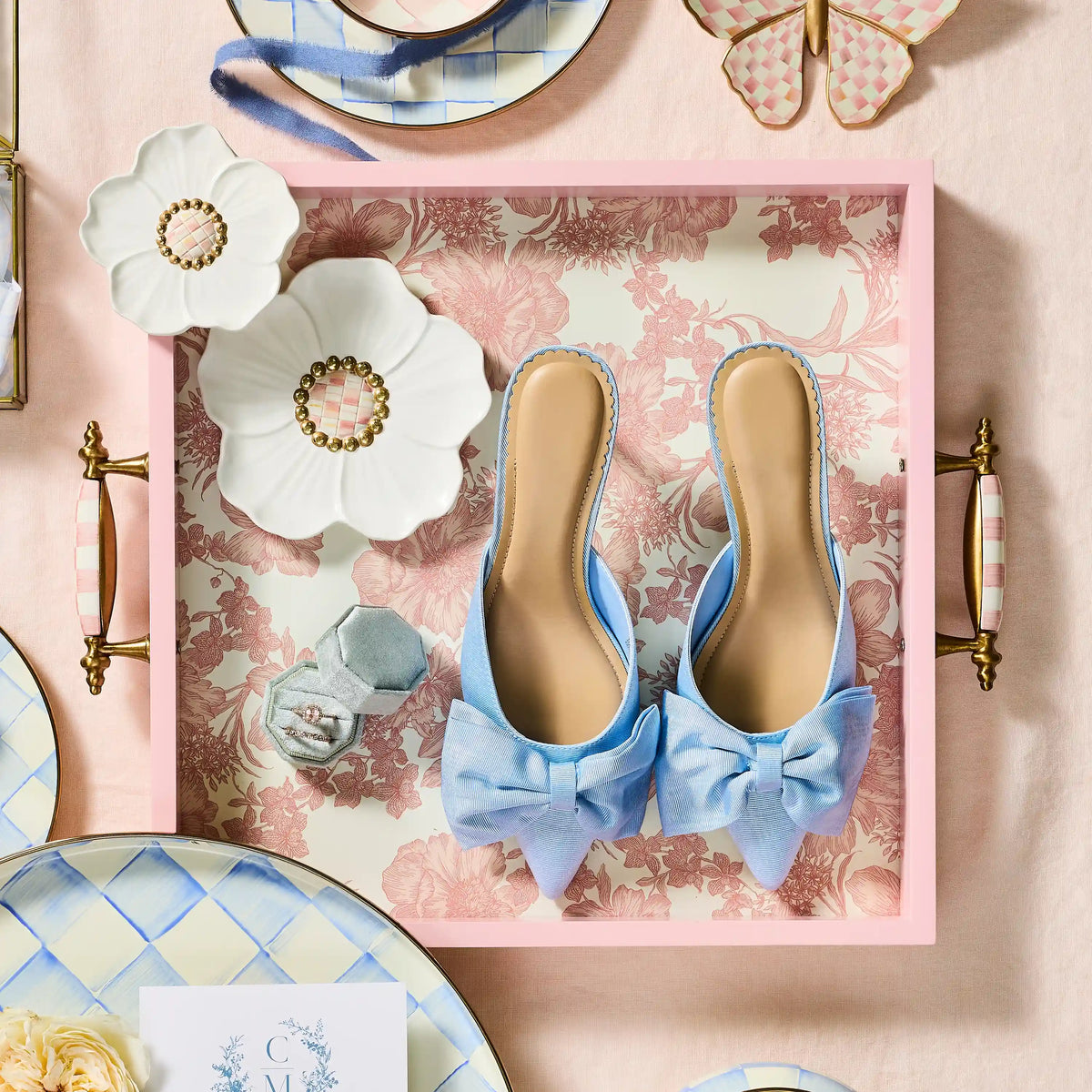 Courtly English Garden Serving Tray