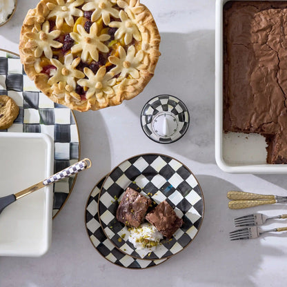 Wild Rose Brown Pie Plate