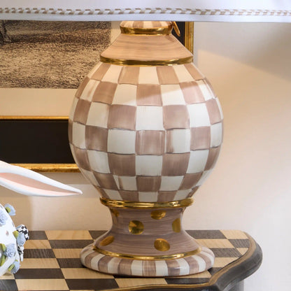 Courtly Check Ceramic Globe Lamp