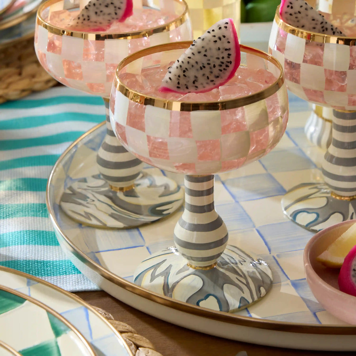 Courtly Check Round Tray