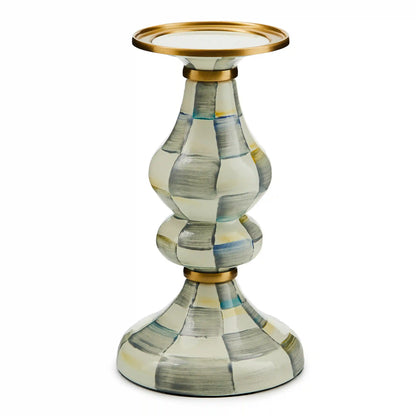 Courtly Check Large Pillar Candlestick
