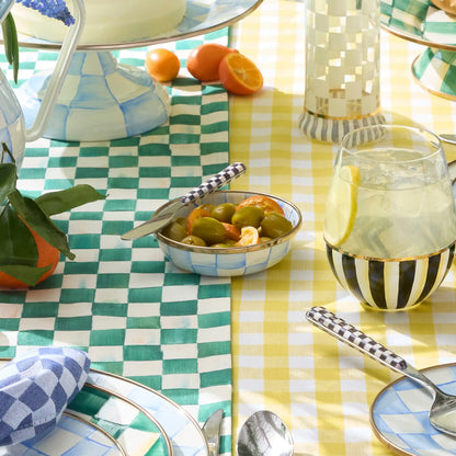 Violet Check Relish Dish