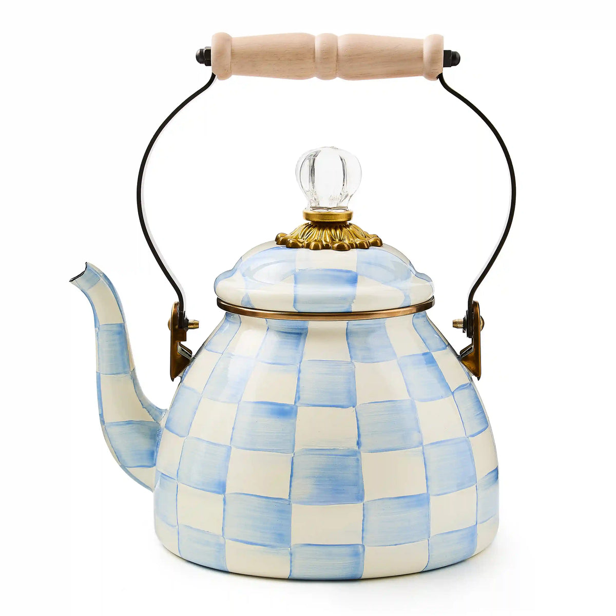 Emerald Check 3 Quart Tea Kettle
