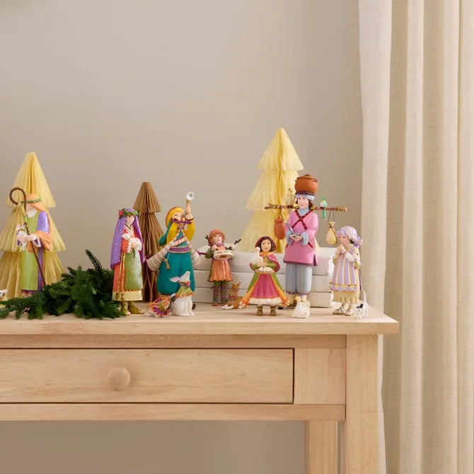 Patience Brewster Nativity Shepherdess with Dog Figures