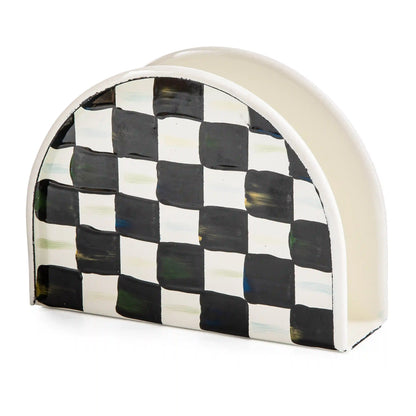 Violet Check Napkin Holder